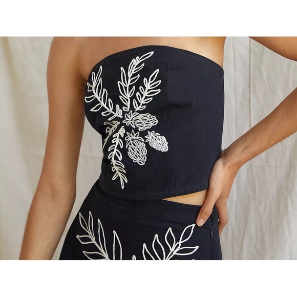 Anthropologie Maeve Embroidered Tube Top NWT Size 14 & 16W - Picture 2 of 16